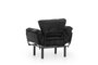 Atelier Del Sofa Nitta Single - Sillón de orejas Negro